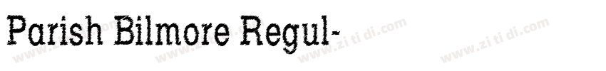 Parish Bilmore Regul字体转换